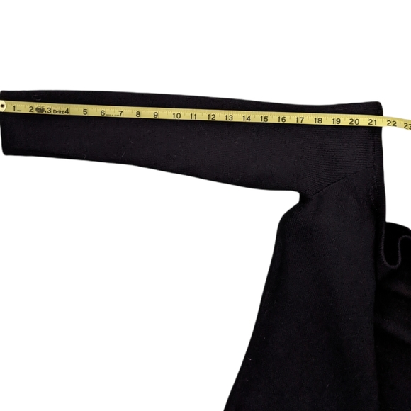 St John Knee Length Santana Knit Black Dress Size 8 - Picture 13 of 13